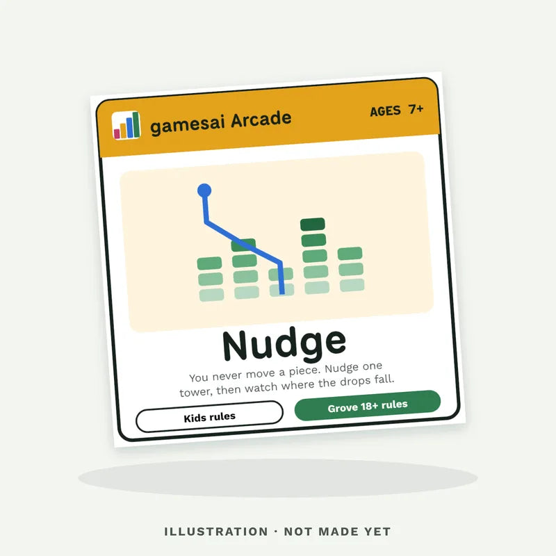 Illustration of the Nudge box front, not made yet