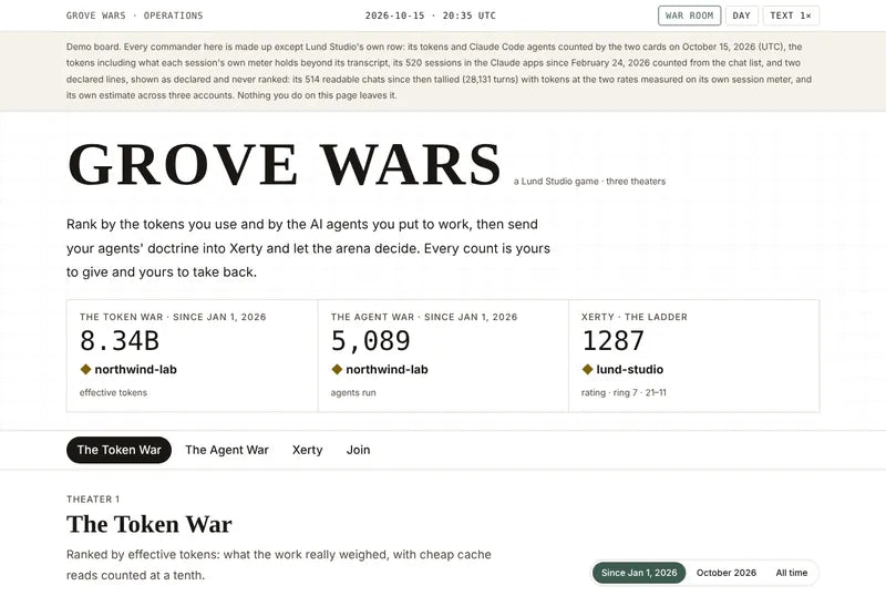 The Grove Wars demo board